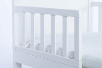 DREWEX dětská postel se zábranou a šuplíkem Olek 140x70 cm bílá