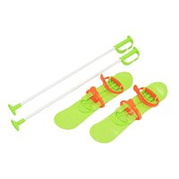 BABY MIX dětské lyže s vázáním a holemi BIG FOOT 42 cm zelená