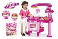 G21 velká dětská kuchyňka s příslušenstvím růžová
