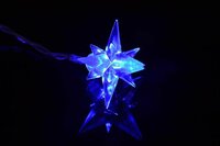 Vánoční LED osvětlení - hvězdy modré 4 m