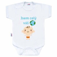 NEW BABY body s krátkým rukávem Jsem celý váš bílá vel. 50