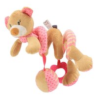 BABY MIX hračka na postýlku Spirála Medvídek růžová