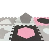 MILLY MALLY pěnové puzzle podložka ohrádka Jolly 3x3 Shapes růžová