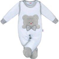 NEW BABY body s dlouhým rukávem Honey Bear s 3D aplikací vel. 68