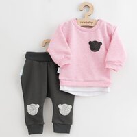 NEW BABY tričko a tepláčky Brave Bear ABS růžová vel. 74