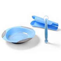 BABY ONO lžička s přísavkou modrá