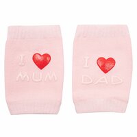 NEW BABY nákoleníky s ABS I Love Mum and Dad růžová