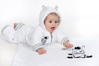 NEW BABY zimní tepláčky ZEBRA bílá vel. 62