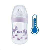 NUK kojenecká láhev NATURE SENSE s kontrolou teploty 260 ml fialová