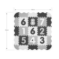 MILLY MALLY pěnové puzzle podložka ohrádka Jolly 3x3 Digits šedá