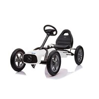 BABY MIX dětská šlapací motokára Go-kart Buggy bílá