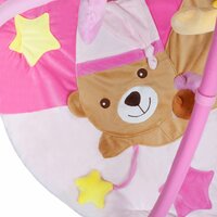 PLAYTO hrací deka s melodií Spící medvídek růžová