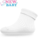Kojenecké pruhované ponožky New Baby bílé vel. 62 (3-6m)