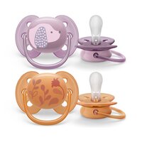 AVENT 2 ks šidítko Ultrasoft Premium 6-18 m fialová