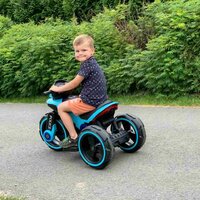 BABY MIX dětská elektrická motorka POLICE modrá