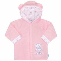 NEW BABY zimní kabátek NICE BEAR růžová vel. 74