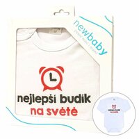 NEW BABY body s dlouhým rukávem Nejlepší budík na světě vel. 68