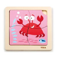 VIGA dřevěné puzzle pro nejmenší Krab