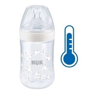 NUK kojenecká láhev NATURE SENSE s kontrolou teploty 260 ml bílá