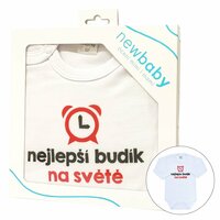 NEW BABY body s dlouhým rukávem Nejlepší budík na světě vel. 50