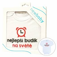 NEW BABY body s dlouhým rukávem Nejlepší budík na světě vel. 50