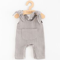 NEW BABY mušelínové lacláčky COMFORT CLOTHES šedá vel. 86