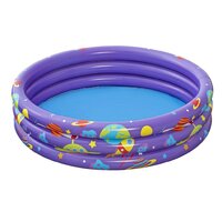 BESTWAY dětský nafukovací bazén s míčky 102x25 cm fialová