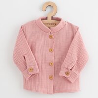 NEW BABY mušelínová košile Soft dress růžová vel. 74