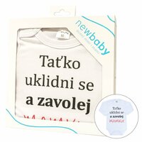 NEW BABY body s dlouhým rukávem zavolej MAMKU! bílá vel. 50