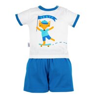 NEW BABY tričko a kraťásky LIŠKA modrá vel. 56