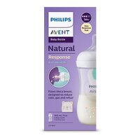 AVENT kojenecká láhev Natural Response s ventilem Air Free Medvěd 260 ml