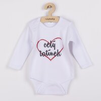 NEW BABY body s dlouhým rukávem Celý tatínek bílá vel. 68