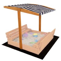BABY MIX stříška pro dětské dřevěné pískoviště 120x120 cm modrá BABY MIX stříška pro dětské dřevěné pískoviště 120x120 cm modrá