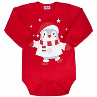 NEW BABY body s dlouhým rukávem WINTER PENGUIN vel. 56