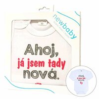 NEW BABY body s dlouhým rukávem Ahoj, já jsem tady nová růžová vel. 56