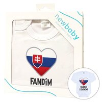 NEW BABY body s dlouhým rukávem Fandím s ocinom bílá vel. 62
