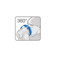 NUK dětský hrníček Mini Magic 360° s víčkem červená