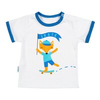 NEW BABY tričko a kraťásky LIŠKA modrá vel. 68