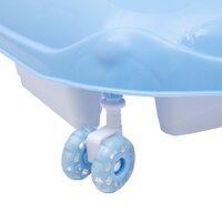 BABY MIX dětské chodítko s volantem a silikonovými kolečky modrá