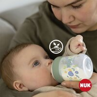 NUK kojenecká láhev na učení for Nature s kontrolou teploty S zelená
