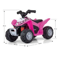 MILLY MALLY elektrická čtyřkolka Honda ATV růžová