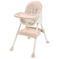 BABY MIX jídelní židlička NORA růžová