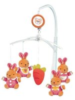 BABY MIX kolotoč nad postýlku ZÁJÍČCI růžová BABY MIX kolotoč nad postýlku ZÁJÍČCI růžová
