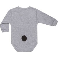 NEW BABY body s dlouhým rukávem Zajíček šedá vel. 86