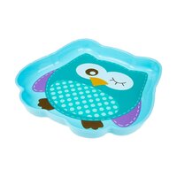 AKUKU dětský talířek SOVA modrá