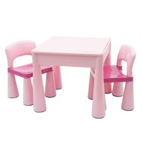 NEW BABY dětská sada stoleček a dvě židličky růžová