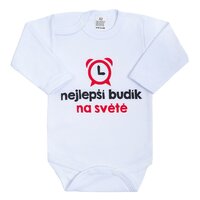 NEW BABY body s dlouhým rukávem Nejlepší budík na světě vel. 68