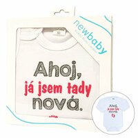 NEW BABY body s dlouhým rukávem Ahoj, já jsem tady nová růžová vel. 50