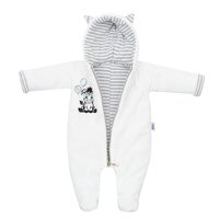 NEW BABY zimní overal ZEBRA bílá vel. 68