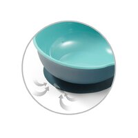 BABY ONO miska na svačinku s víčky a přísavkou zelená